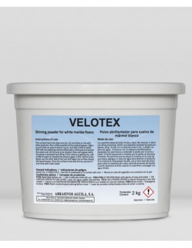 Velotex - Polvo abrillantador para marmol blanco - Envase 2 KG